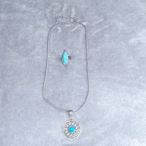 Antique Turquoise Necklace and Ring